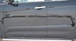 20 749 р. Широкая защита порогов Russtal  Hyundai Santa Fe  3 DM (2012-2016)  с доставкой в г. Калуга. Увеличить фотографию 1