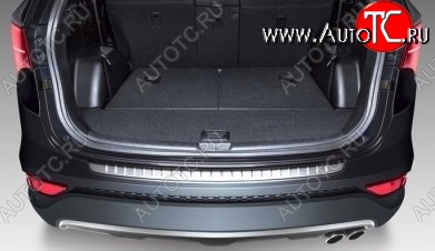 5 349 р. Защитная накладка на задний бампер СТ Hyundai Santa Fe 3 DM дорестайлинг (2012-2016)  с доставкой в г. Калуга