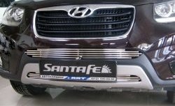 Верхняя декоративная вставка воздухозаборника Berkut Hyundai Santa Fe 2 CM рестайлинг (2009-2012)