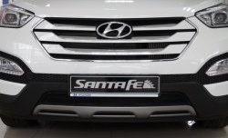 1 469 р. Сетка на бампер Russtal (черная)  Hyundai Santa Fe  3 DM (2012-2016)  с доставкой в г. Калуга. Увеличить фотографию 2