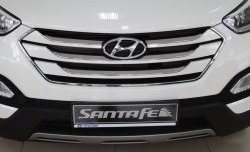 1 469 р. Сетка на бампер Russtal (черная)  Hyundai Santa Fe  3 DM (2012-2016)  с доставкой в г. Калуга. Увеличить фотографию 1