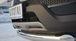 12 999 р. Одинарная защита переднего бампера из укороченной трубы диаметром 76 мм Russtal  Hyundai Santa Fe  3 DM (2012-2016)  с доставкой в г. Калуга. Увеличить фотографию 3