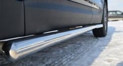 14 849 р. Защита порогов из круглой трубы диаметром 63 мм Russtal  Hyundai Santa Fe  3 DM (2012-2016) (Защита порогов с со скосами на торцах (вариант 1))  с доставкой в г. Калуга. Увеличить фотографию 12