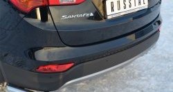 13 549 р. Защита заднего бампера (Ø63 мм уголки, нержавейка) Russtal  Hyundai Santa Fe  3 DM (2012-2016)  с доставкой в г. Калуга. Увеличить фотографию 2