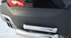 15 649 р. Защита заднего бампера (2 трубы Ø63 и 42 мм уголки, нержавейка) Russtal  Hyundai Santa Fe  3 DM (2012-2016)  с доставкой в г. Калуга. Увеличить фотографию 3