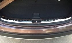 Металлический порожек в багажник автомобиля СТ Hyundai Santa Fe 3 DM дорестайлинг (2012-2016)