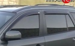 Комплект дефлекторов окон (ветровиков) 4 шт. Russtal Hyundai Santa Fe 2 CM дорестайлинг (2006-2009)