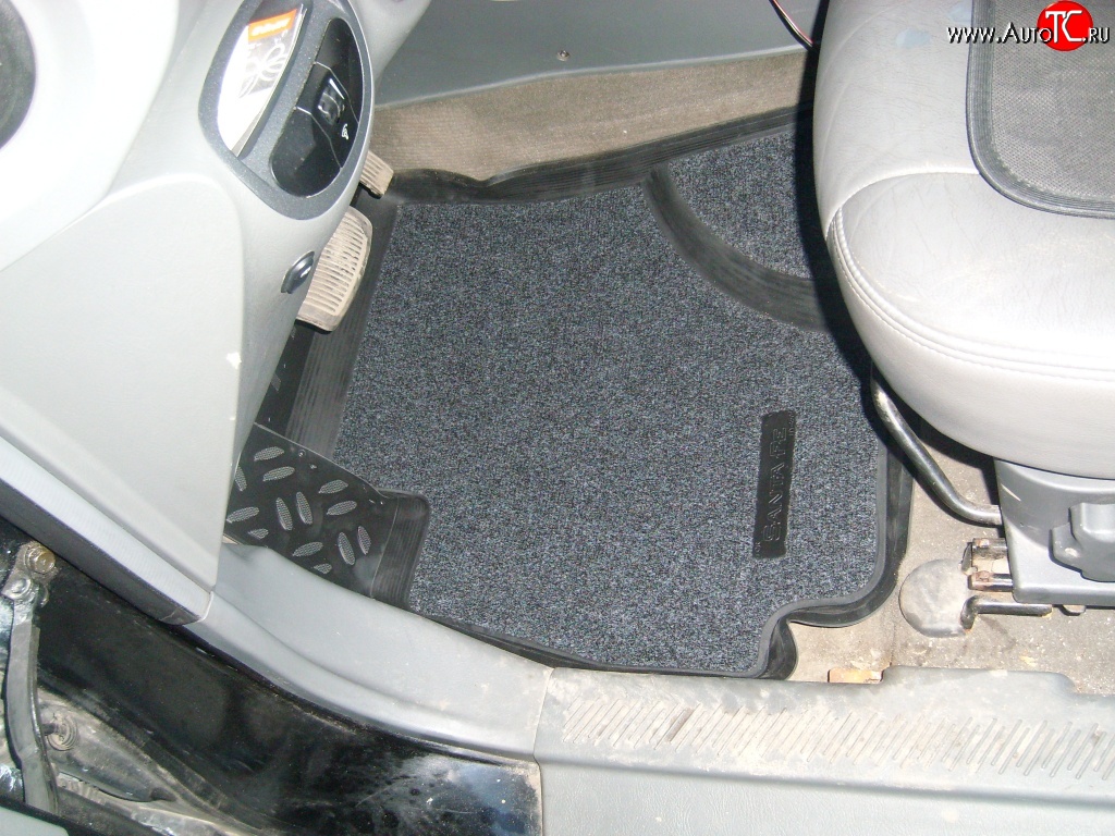 1 899 р. Комплект ковриков в салон Aileron 4 шт. (полиуретан, покрытие Soft)  Hyundai Santa Fe  2 CM (2006-2009)  с доставкой в г. Калуга