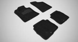 Износостойкие коврики в салон 3D HYUNDAI SANTA FE черные (компл) Hyundai (Хюндаи) Santa Fe (Санта)  2 CM (2006-2012) 2 CM дорестайлинг, рестайлинг