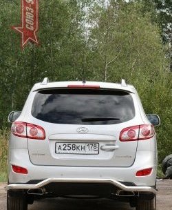 11 159 р. Защита заднего бампера Souz-96 (d60)  Hyundai Santa Fe  2 CM (2009-2012)  с доставкой в г. Калуга. Увеличить фотографию 3