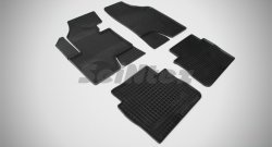 4 749 р. Износостойкие коврики в салон с рисунком Сетка SeiNtex Premium 4 шт. (резина)  Hyundai Santa Fe  2 CM (2009-2012)  с доставкой в г. Калуга. Увеличить фотографию 1