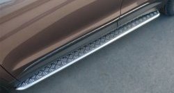 20 749 р. Широкая защита порогов Russtal Hyundai Grand Santa Fe 1 DM дорестайлинг (2013-2016)  с доставкой в г. Калуга. Увеличить фотографию 2