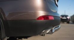 14 999 р. Защита заднего бампера (Ø75x42 мм, нержавейка) Russtal  Hyundai Grand Santa Fe  1 DM (2013-2016)  с доставкой в г. Калуга. Увеличить фотографию 3