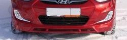 6 299 р. Накладка на передний бампер Tuning-Sport v2  Hyundai Solaris ( 1 седан,  1 хэтчбек) (2010-2014) (Неокрашенная)  с доставкой в г. Калуга. Увеличить фотографию 1