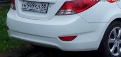 Задний бампер (седан) Стандартный Hyundai (Хюндаи) Solaris (Солярис)  1 седан (2010-2014) 1 седан RBr дорестайлинг  (Окрашенный)