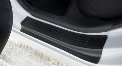 1 679 р. Накладки порожков салона RA  Hyundai Solaris  1 седан (2014-2017) (Комплект (4 шт.))  с доставкой в г. Калуга. Увеличить фотографию 3