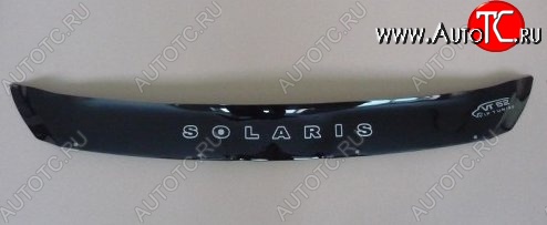 999 р. Дефлектор капота Russtal (короткий) Hyundai Solaris 1 седан RBr дорестайлинг (2010-2014)  с доставкой в г. Калуга