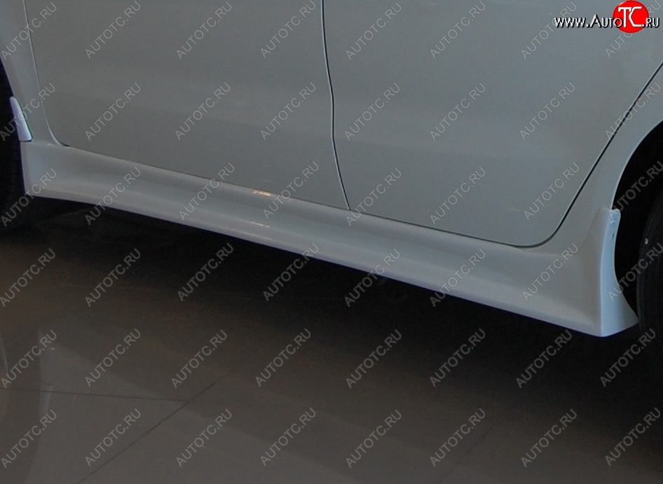 11 699 р. Пороги накладки LitCompany Hyundai Solaris 1 седан RBr дорестайлинг (2010-2014) (Неокрашенные)  с доставкой в г. Калуга