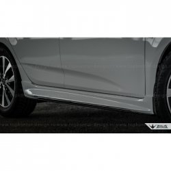 4 999 р. Пороги накладки TopKontur Design Hyundai Solaris 1 седан RBr рестайлинг (2014-2017) (Неокрашенные)  с доставкой в г. Калуга. Увеличить фотографию 11
