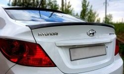 3 659 р. Лип спойлер Драйв  Hyundai Solaris  1 седан (2010-2017) (Неокрашенный)  с доставкой в г. Калуга. Увеличить фотографию 3