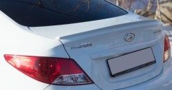 2 989 р. Узкий лип спойлер Drive  Hyundai Solaris  1 седан (2010-2014) (Неокрашенный)  с доставкой в г. Калуга. Увеличить фотографию 1