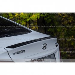 4 499 р. Лип спойлер HS1  Hyundai Solaris  1 седан (2010-2014) (Неокрашенный)  с доставкой в г. Калуга. Увеличить фотографию 6