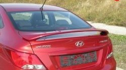 6 849 р. Спойлер Корсо  Hyundai Solaris  1 седан (2010-2017) (Неокрашенный)  с доставкой в г. Калуга. Увеличить фотографию 2