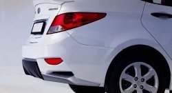 10 999 р. Задний бампер Sport Hyundai Solaris 1 седан RBr дорестайлинг (2010-2014) (Неокрашенный)  с доставкой в г. Калуга. Увеличить фотографию 6