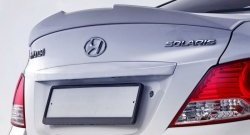 5 799 р. Лип спойлер Style  Hyundai Solaris  1 седан (2010-2017) (Неокрашенный)  с доставкой в г. Калуга. Увеличить фотографию 1