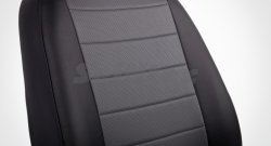 6 249 р. Чехлы для сидений SeiNtex (экокожа)  Hyundai Solaris  1 седан (2010-2017) (Черный, вставка серая)  с доставкой в г. Калуга. Увеличить фотографию 4