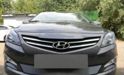 1 539 р. Сетка на бампер Russtal (хром)  Hyundai Solaris  1 седан (2014-2017)  с доставкой в г. Калуга. Увеличить фотографию 6