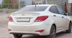 Лип спойлер Кураж средний Hyundai (Хюндаи) Solaris (Солярис)  1 седан (2014-2017) 1 седан RBr рестайлинг
