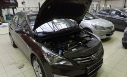 2 199 р. Газовые упоры капота Berkut Hyundai Solaris 1 седан RBr рестайлинг (2014-2017)  с доставкой в г. Калуга. Увеличить фотографию 1