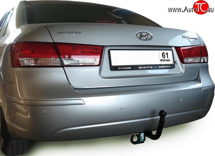 7 299 р. Фаркоп Лидер Плюс  Hyundai Sonata  NF (2004-2010) (Без электропакета)  с доставкой в г. Калуга