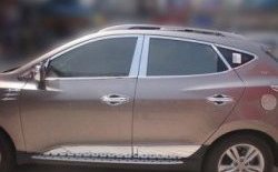 2 499 р. Накладки на центральные стойки дверей СТ Hyundai Tucson 2 LM (2010-2017) (Неокрашенные)  с доставкой в г. Калуга. Увеличить фотографию 1