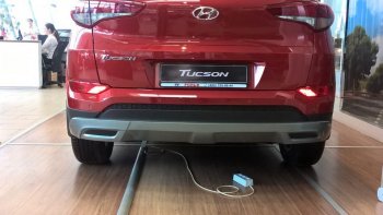 Накладка на задний бампер АвтоКрат Hyundai (Хюндаи) Tucson (Туссон)  3 TL (2015-2018) 3 TL дорестайлинг
