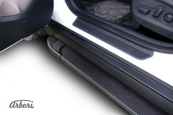 11 609 р. Порожки для ног Arbori Optima Black Hyundai Tucson 3 TL дорестайлинг (2015-2018)  с доставкой в г. Калуга. Увеличить фотографию 2