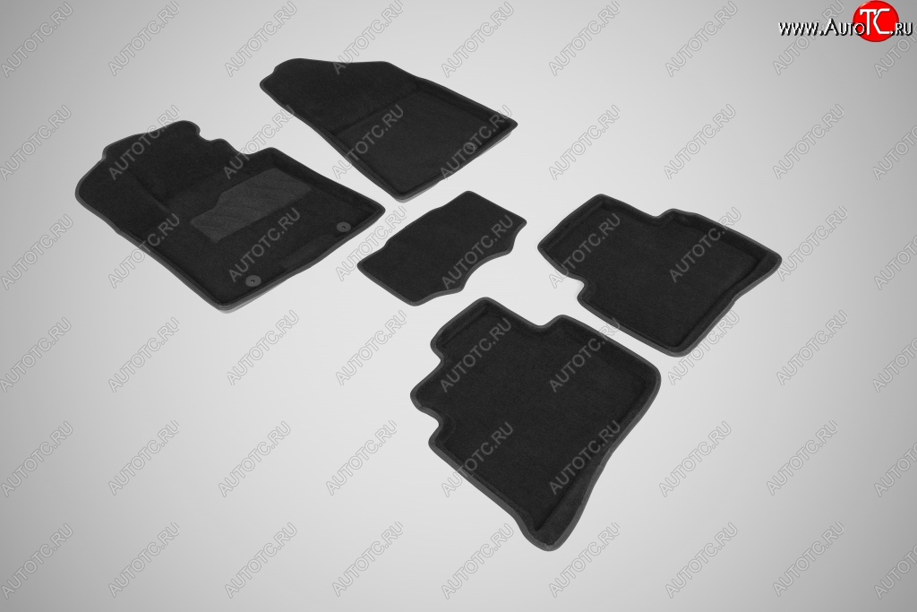 4 999 р. Износостойкие коврики в салон SeiNtex Premium 3D 4 шт. (ворсовые, черные)  Hyundai Tucson  3 TL (2015-2021)  с доставкой в г. Калуга