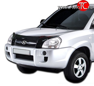 2 799 р. Дефлектор капота NovLine Hyundai Tucson JM (2004-2010)  с доставкой в г. Калуга