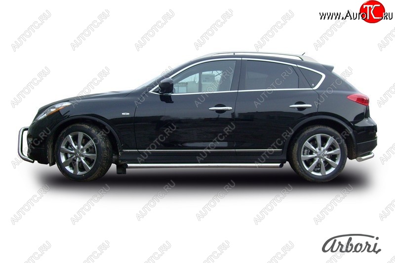 15 749 р. Защита штатных порогов Arbori (нержавейка, d57 mm). INFINITI EX35 J50 (2007-2013)  с доставкой в г. Калуга