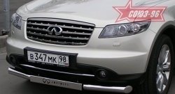 Защита переднего бампера одинарная (Европа) Souz-96 (d76) INFINITI FX35 1 S50 рестайлинг (2006-2008)