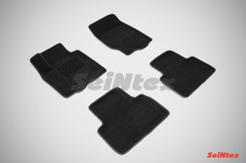 5 249 р. Комплект 3D ковриков в салон (ворсовые / чёрные) Seintex INFINITI FX50 2 S51 рестайлинг (2012-2014)  с доставкой в г. Калуга. Увеличить фотографию 1