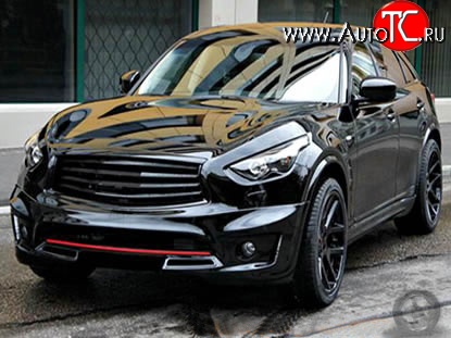 11 499 р. Решётка радиатора Elford INFINITI FX37 S51 рестайлинг (2011-2013) (Неокрашенная)  с доставкой в г. Калуга