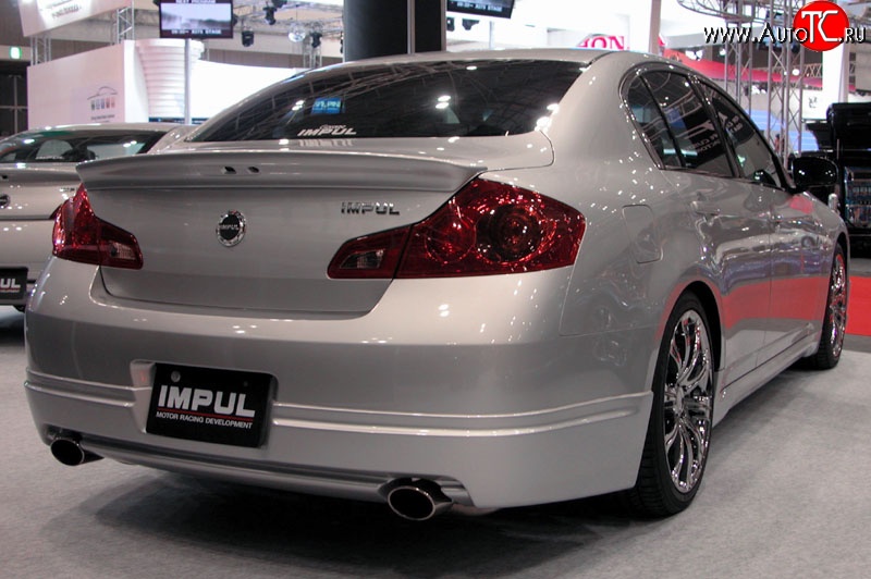 25 249 р. Накладка на задний бампер Impul INFINITI G35 V36 седан (2006-2015) (Неокрашенная)  с доставкой в г. Калуга