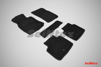 Комплект 3D ковриков в салон (ворсовые / чёрные) Seintex INFINITI (Инфинити) Q70 (Ку70) (2013-2018) Y51 дорестайлинг, Y51 рестайлинг