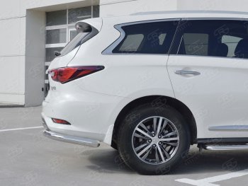 16 899 р. Защита заднего бампера (Ø76 мм уголки, нержавейка) SLITKOFF INFINITI QX60 L50 рестайлинг (2016-2021)  с доставкой в г. Калуга. Увеличить фотографию 2