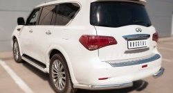 14 849 р. Защита заднего бампера (Ø76 мм уголки, нержавейка) SLITKOFF INFINITI QX80 Z62 1-ый рестайлинг (2014-2018)  с доставкой в г. Калуга. Увеличить фотографию 4