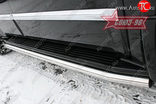 15 614 р. Защита порогов Souz-96 (d60) INFINITI QX56 JA60 рестайлинг (2007-2010)  с доставкой в г. Калуга