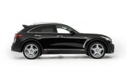 12 799 р. Пороги накладки Lorinser  INFINITI QX70  S51 (2013-2020) (Неокрашенные)  с доставкой в г. Калуга. Увеличить фотографию 2