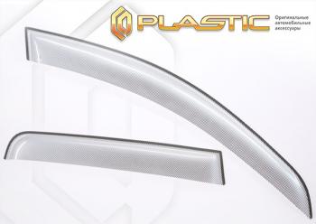 2 349 р. Дефлектора окон CA-Plastic  JAC JS4 (2021-2024) (шелкография серебро)  с доставкой в г. Калуга. Увеличить фотографию 1